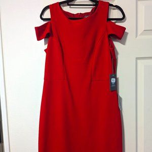 Vince Camuto NWT Red Cold Shoulder Cocktail Dress 12